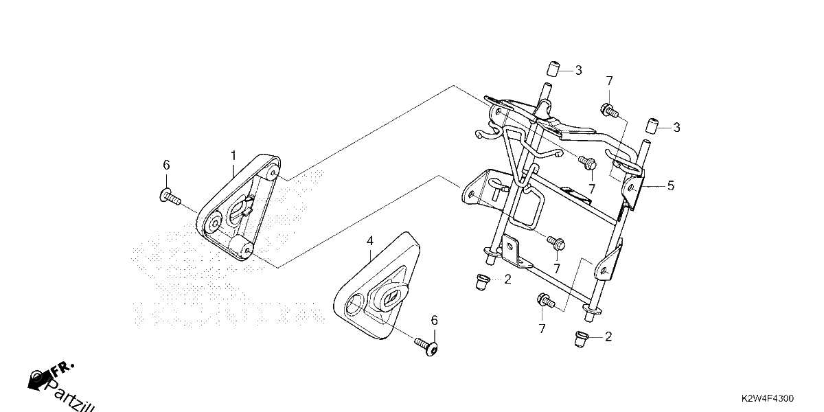 Diagrama de HEADLIGHT BRACKET