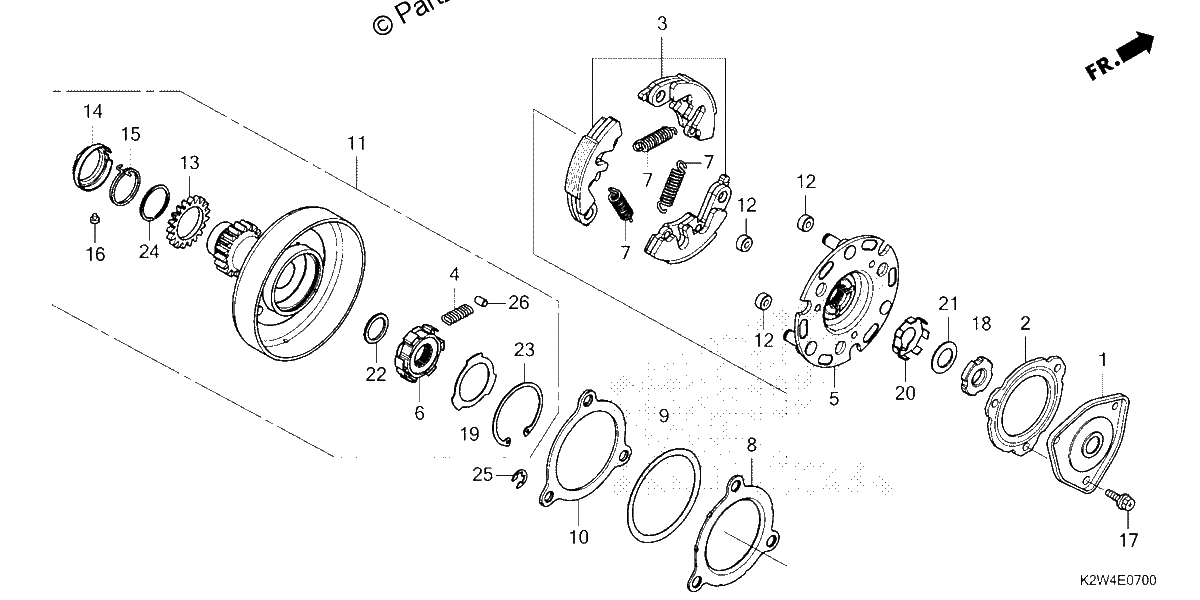 Diagrama de ONE WAY CLUTCH