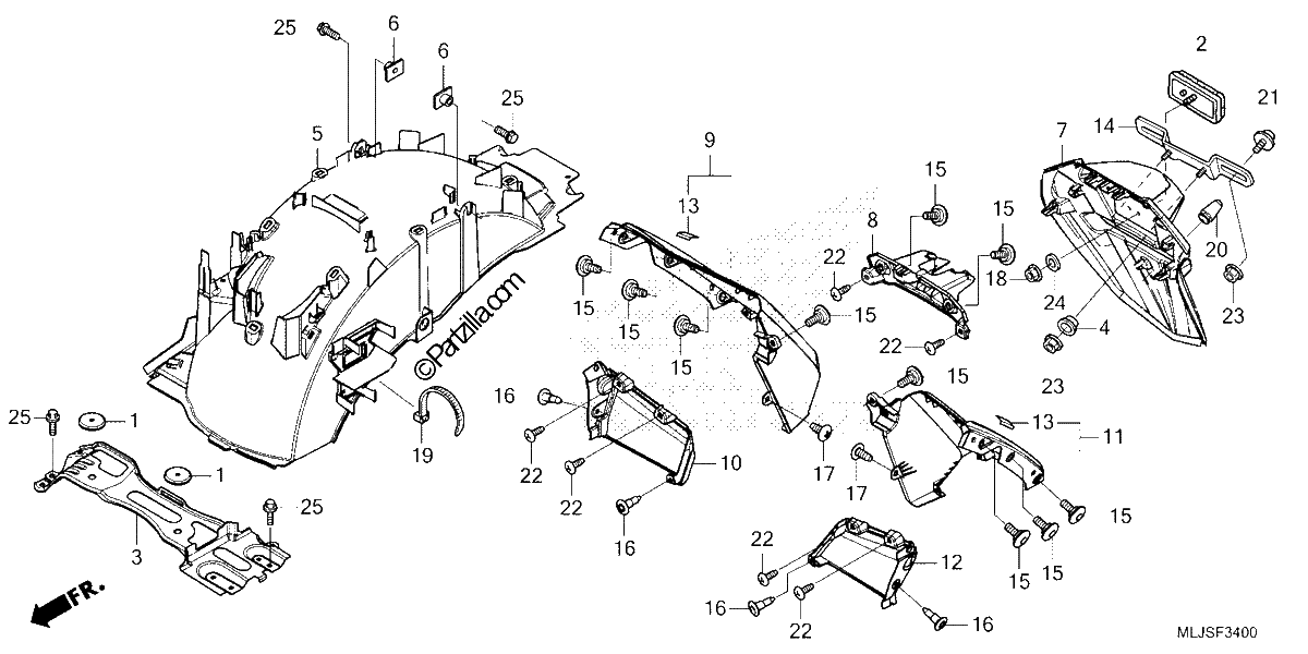 Diagrama de REAR FENDER
