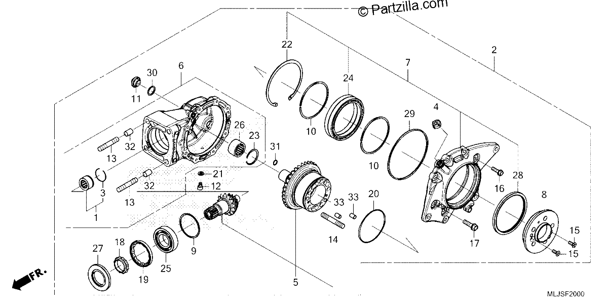 Diagrama de FINAL DRIVEN GEAR