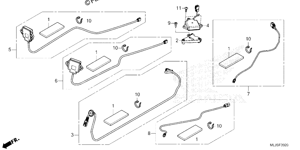 Diagrama de ANTENNA SET CORD SET