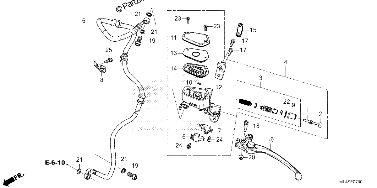 Diagrama de CLUTCH MASTER CYLINDER