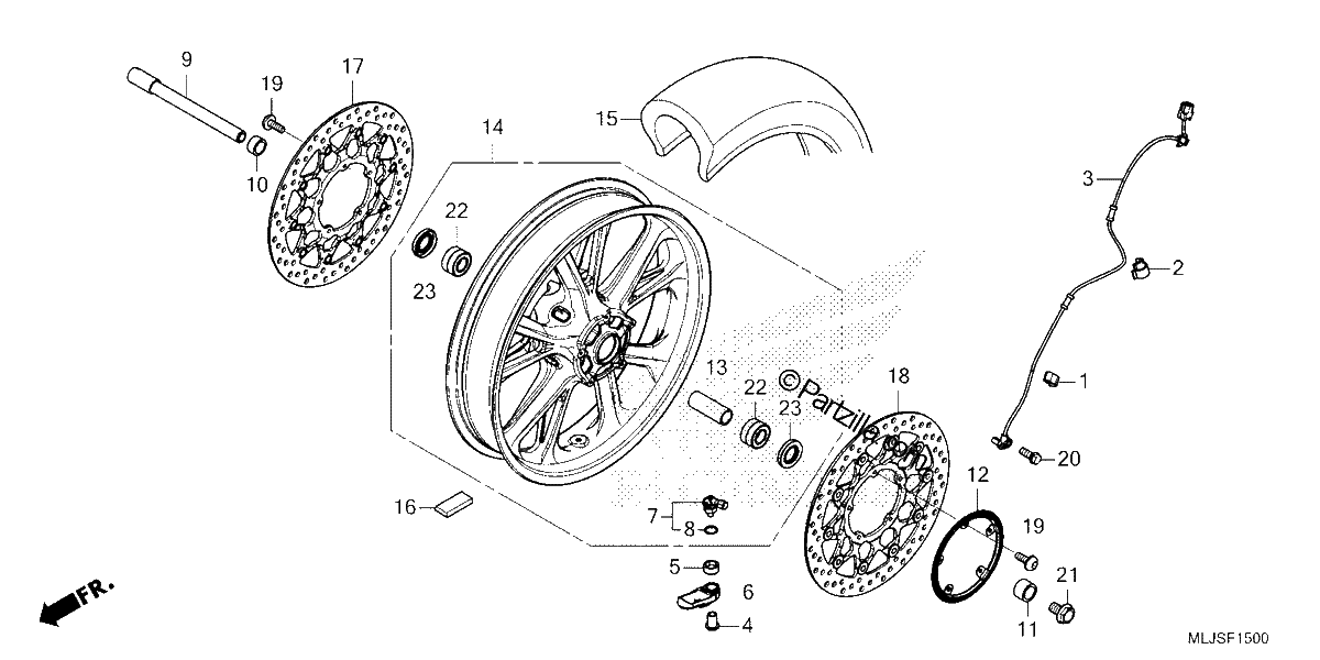 Diagrama de FRONT WHEEL