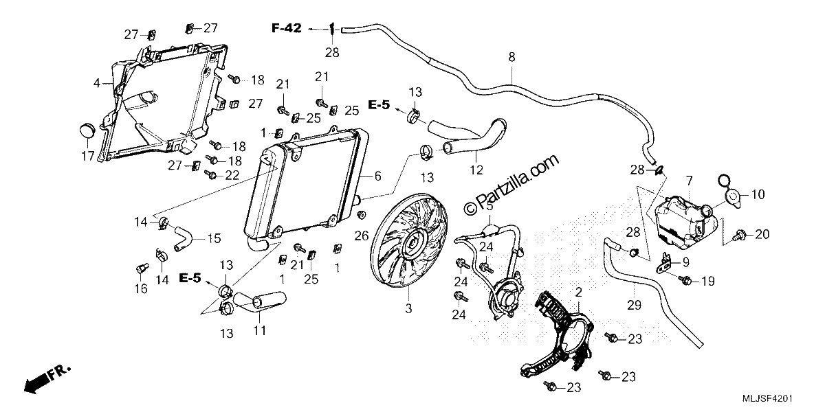Diagrama de RADIATOR LEFT