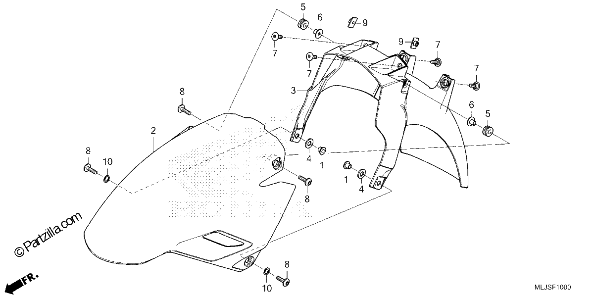 Diagrama de FRONT FENDER