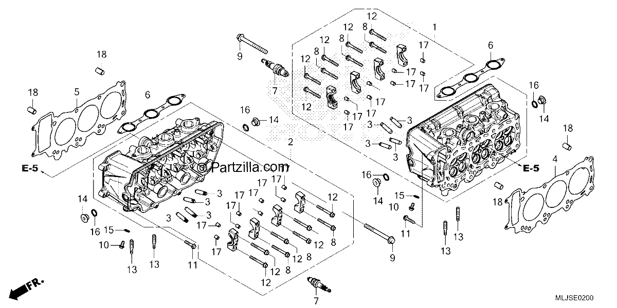 Diagrama de CYLINDER HEAD