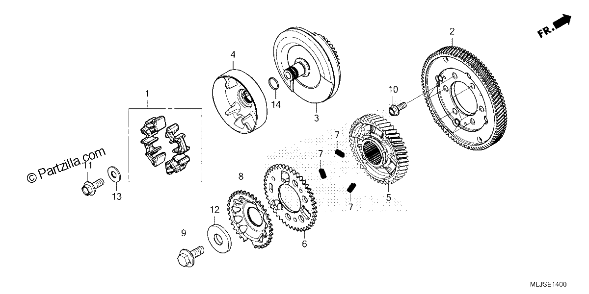 Diagrama de PRIMARY DRIVE GEAR