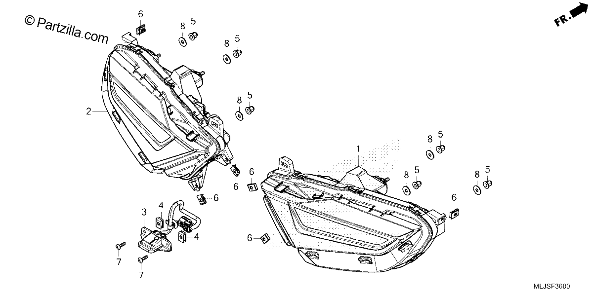 Diagrama de REAR COMBINATION LIGHT