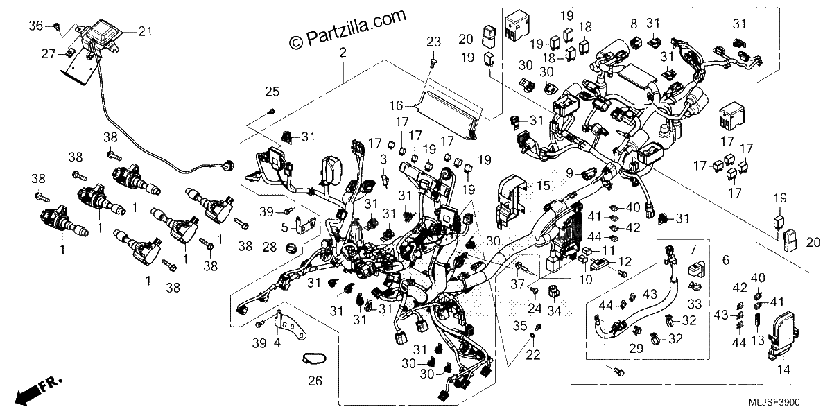 Diagrama de WIRE HARNESS