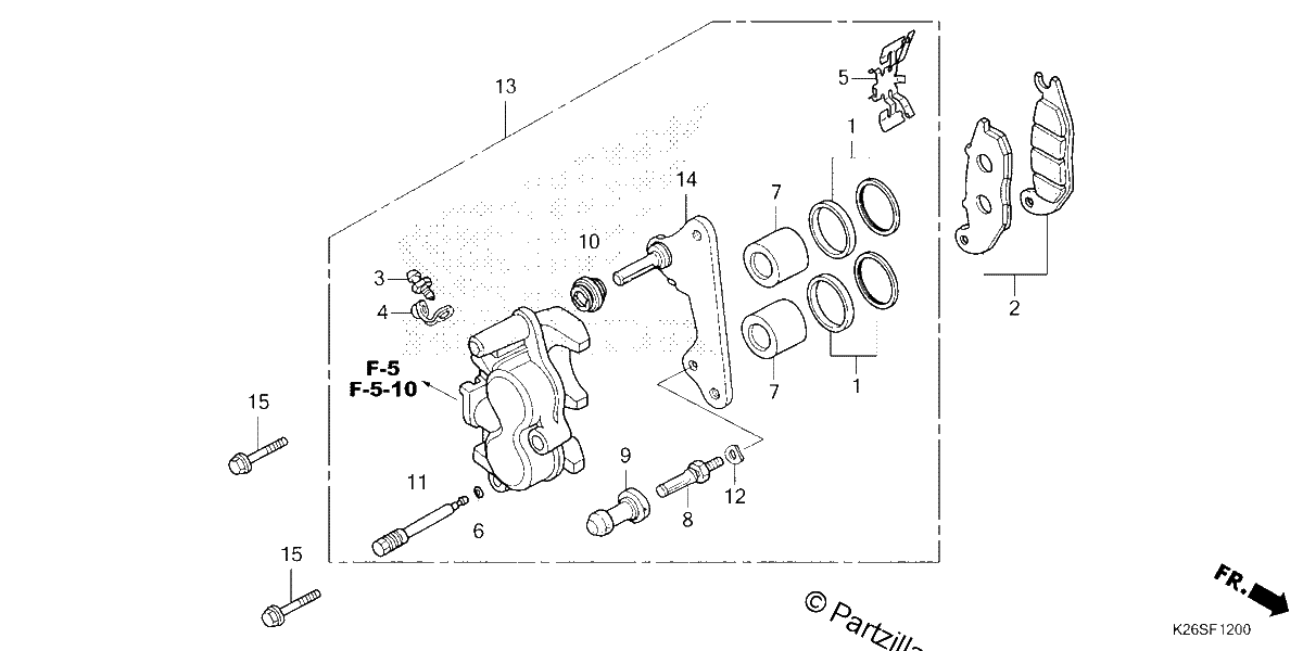 Diagrama de FRONT BRAKE CALIPER
