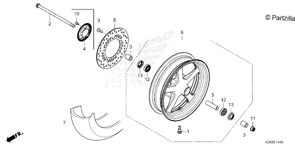 Diagrama de FRONT WHEEL