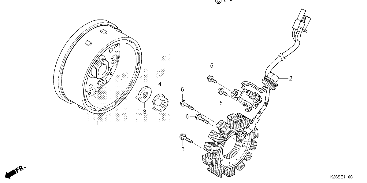 Diagrama de GENERATOR FLYWHEEL