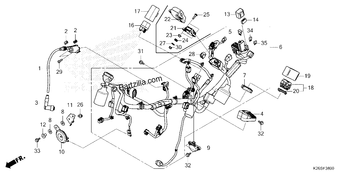 Diagrama de WIRE HARNESS