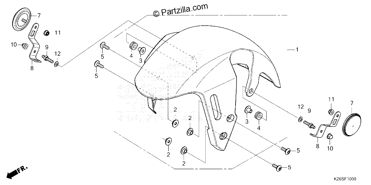 Diagrama de FRONT FENDER