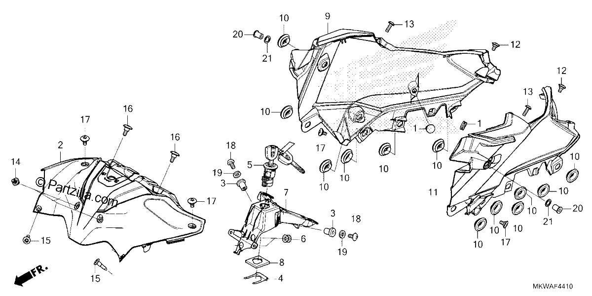 Diagrama de CENTER COVER SHELTER