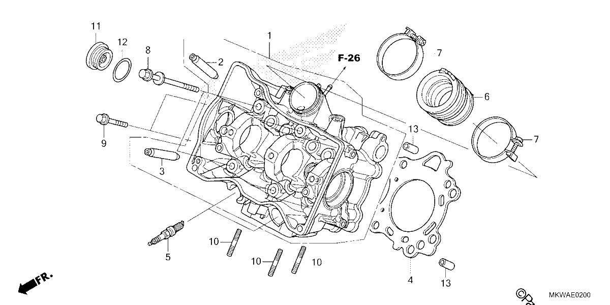 Diagrama de CYLINDER HEAD