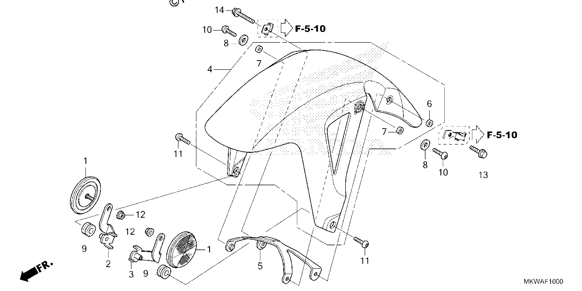 Diagrama de FRONT FENDER
