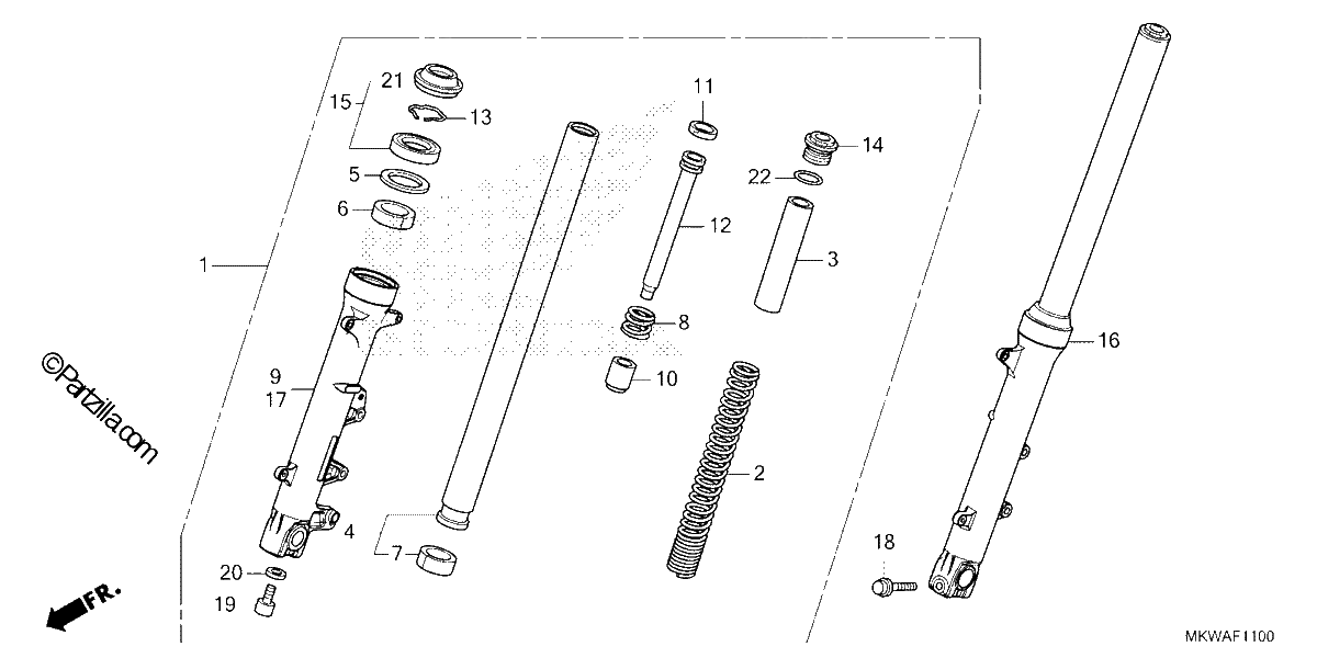 Diagrama de FRONT FORK