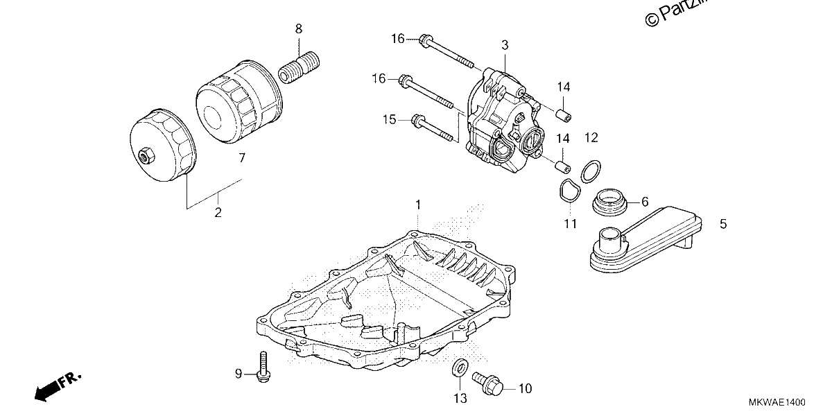 Diagrama de OIL PAN OIL PUMP