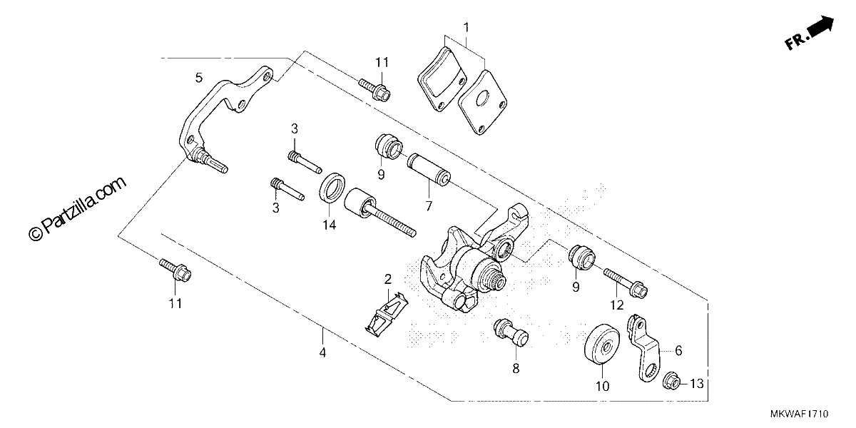 Diagrama de PARKING BRAKE CALIPER