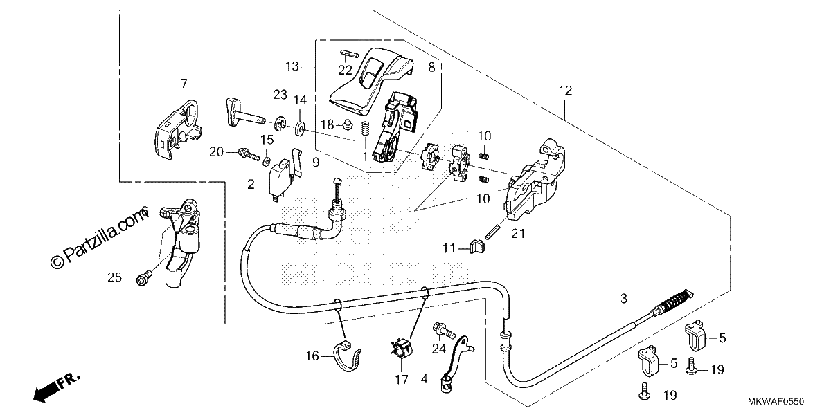 Diagrama de PARKING BRAKE LEVER
