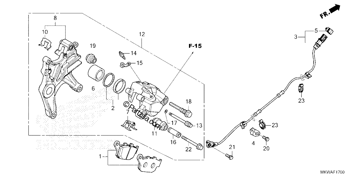 Diagrama de REAR BRAKE CALIPER