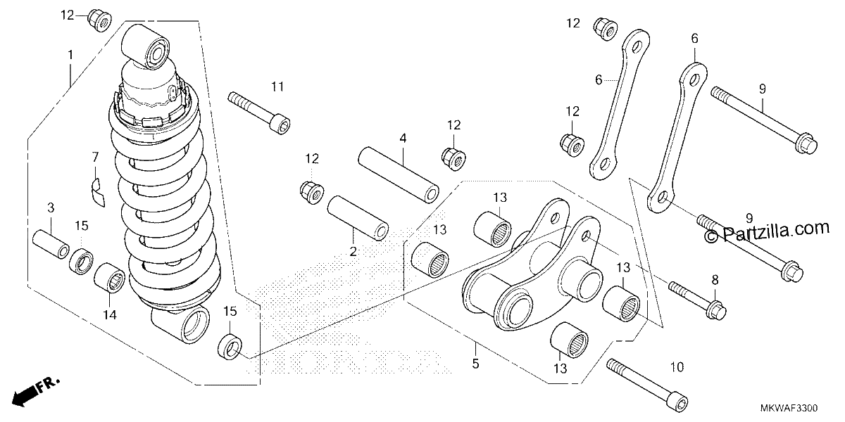 Diagrama de REAR SHOCK ABSORBER