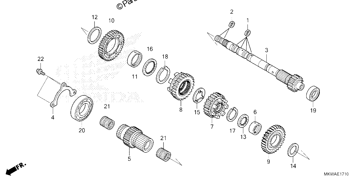 Diagrama de TRANSMISSION MAINSHAFT