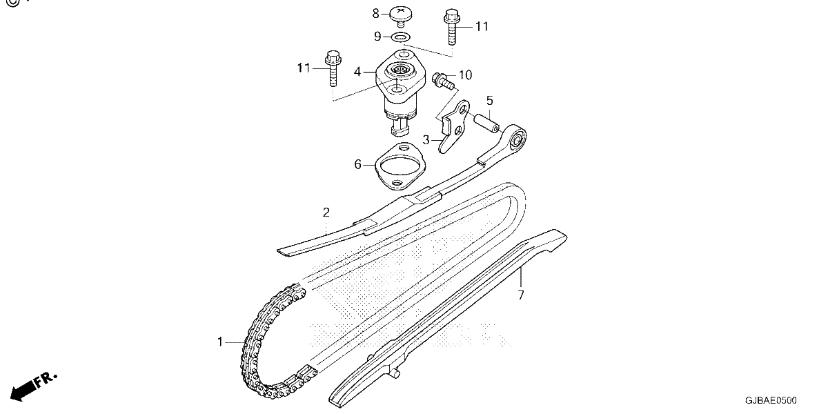 Diagrama de CAM CHAIN TENSIONER
