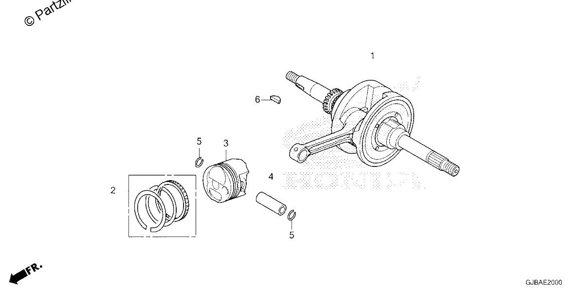 Diagrama de CRANKSHAFT PISTON