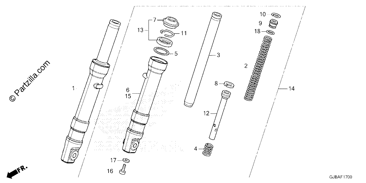 Diagrama de FRONT FORK