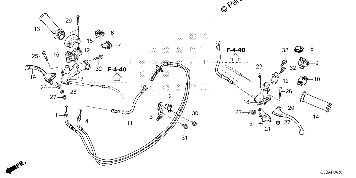Diagrama de HANDLE LEVER SWITCH