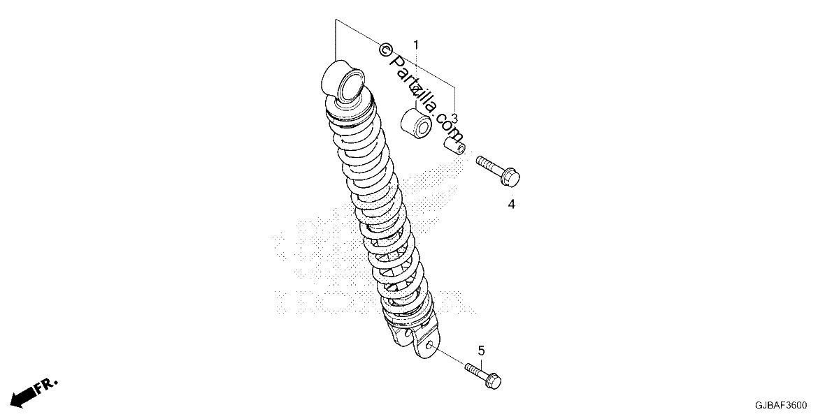 Diagrama de REAR SHOCK ABSORBER