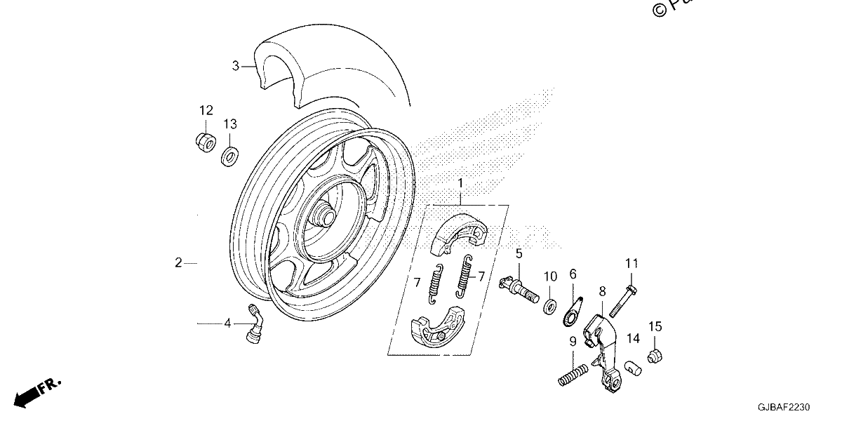 Diagrama de REAR WHEEL