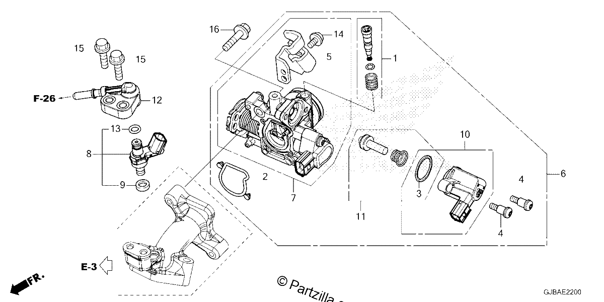 Diagrama de THROTTLE BODY