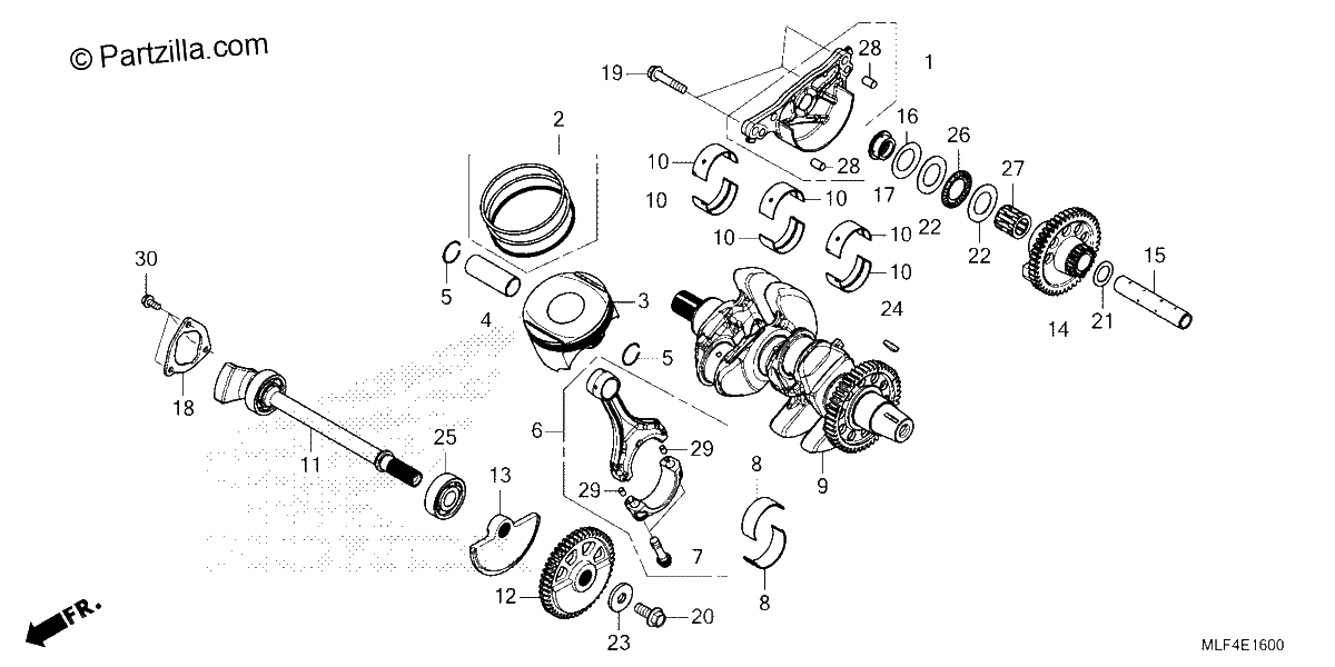 Diagrama de CRANKSHAFT PISTON