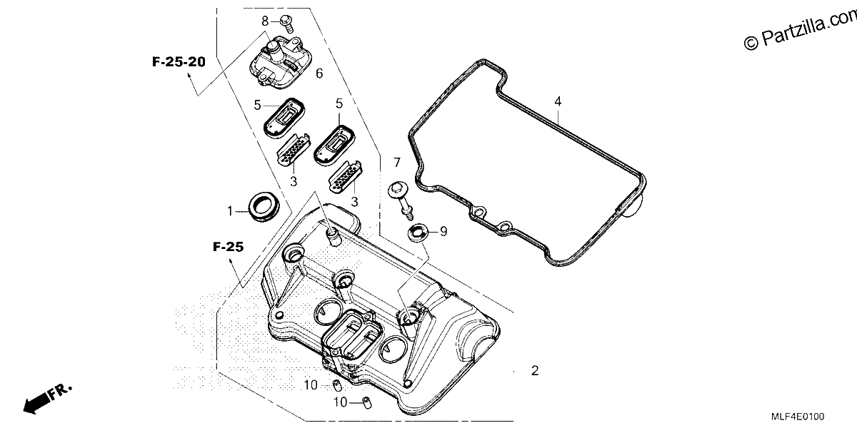 Diagrama de CYLINDER HEAD COVER