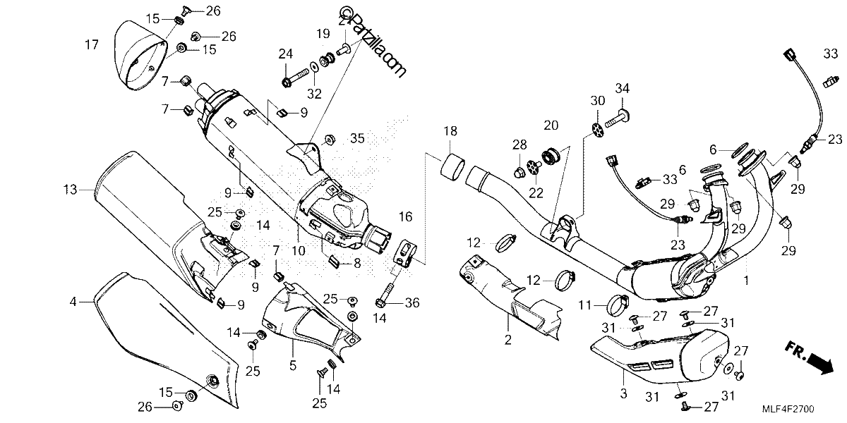 Diagrama de EXHAUST MUFFLER