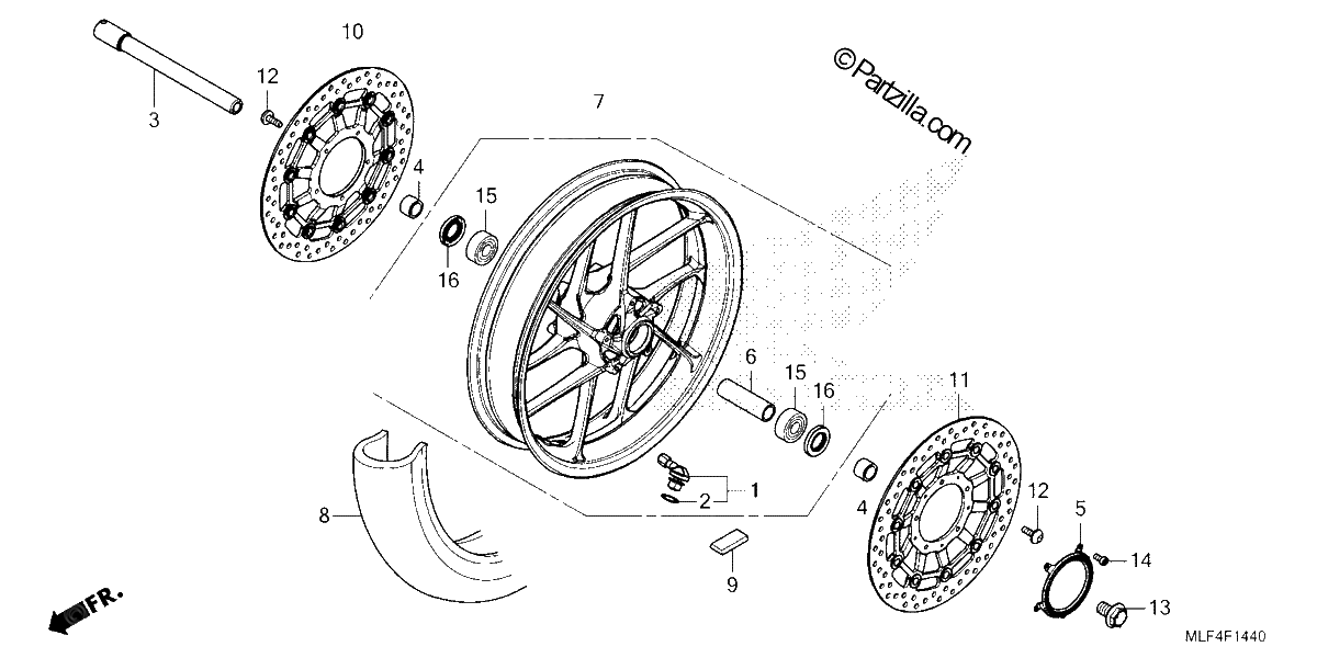 Diagrama de FRONT WHEEL