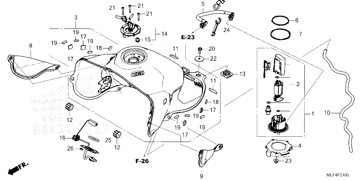 Diagrama de FUEL TANK FUEL PUMP