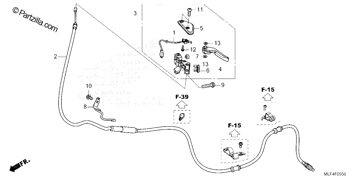 Diagrama de PARKING BRAKE LEVER