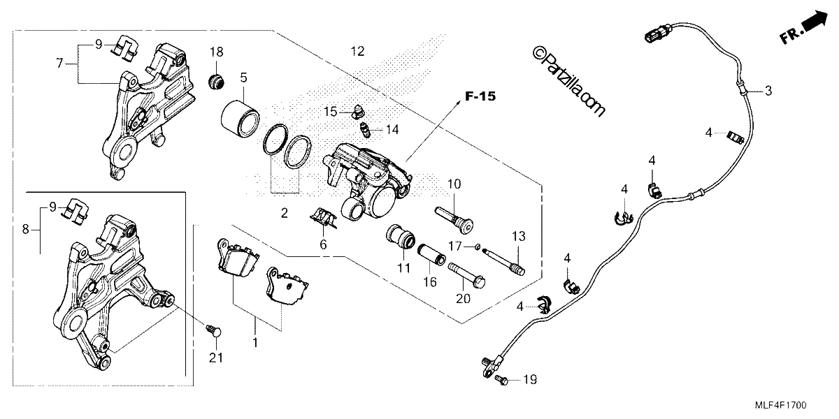 Diagrama de REAR BRAKE CALIPER
