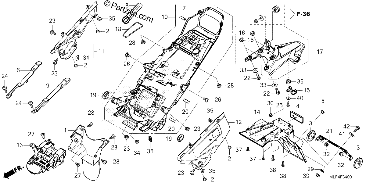 Diagrama de REAR FENDER