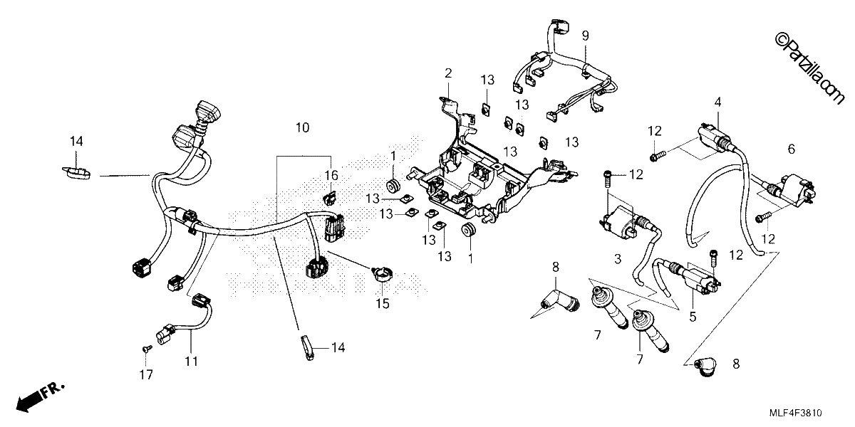 Diagrama de SUB HARNESS IGNITION COIL