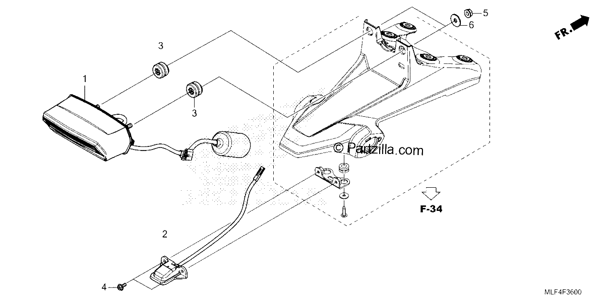 Diagrama de TAILLIGHT LICENSE LIGHT