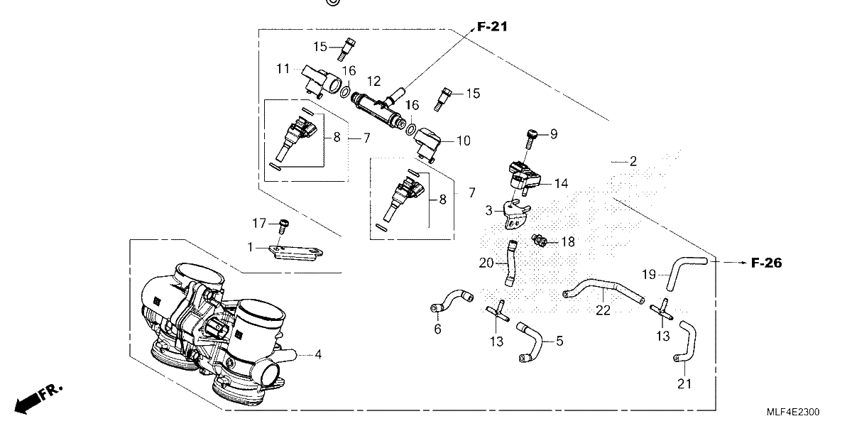 Diagrama de THROTTLE BODY