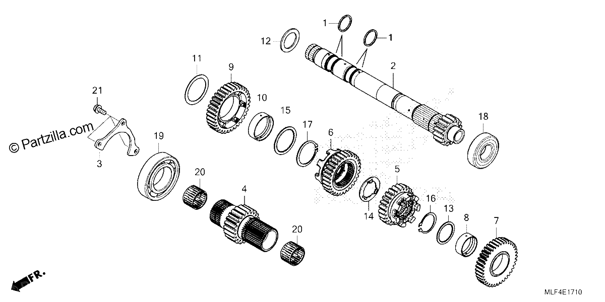 Diagrama de TRANSMISSION MAINSHAFT 2