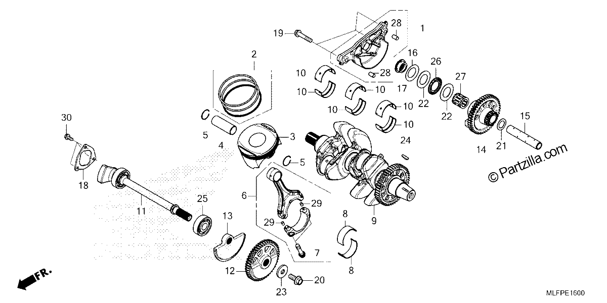 Diagrama de CRANKSHAFT PISTON