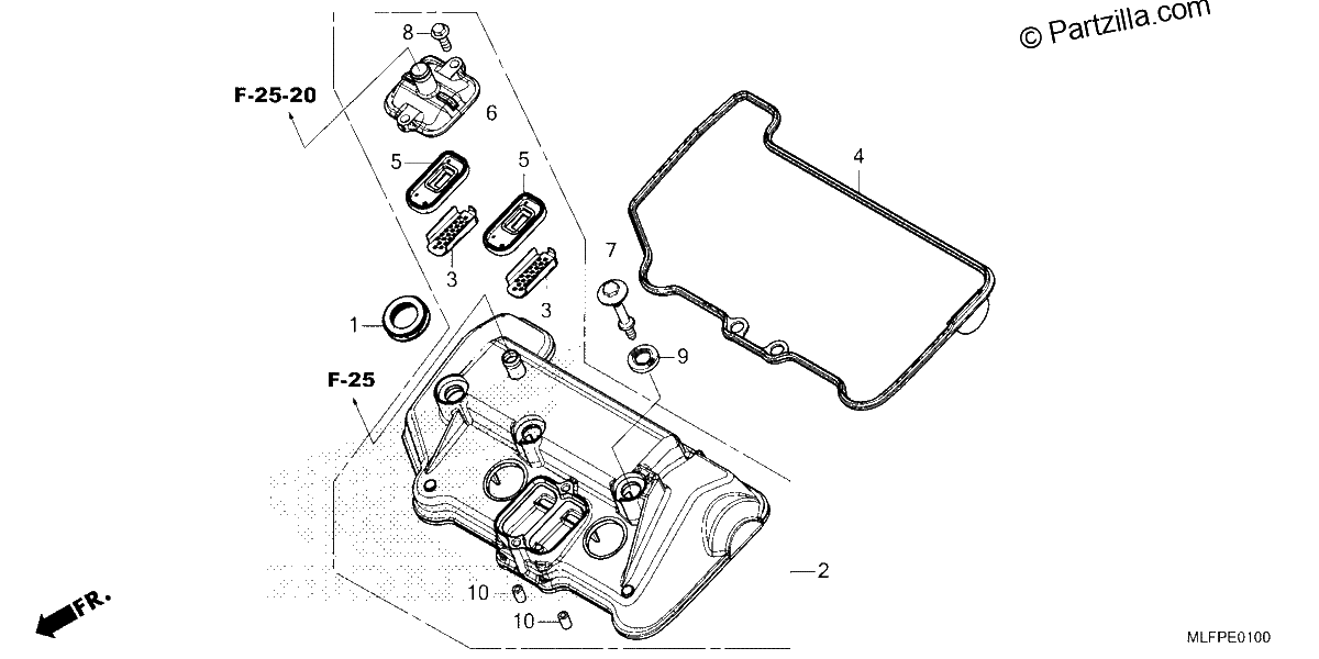 Diagrama de CYLINDER HEAD COVER