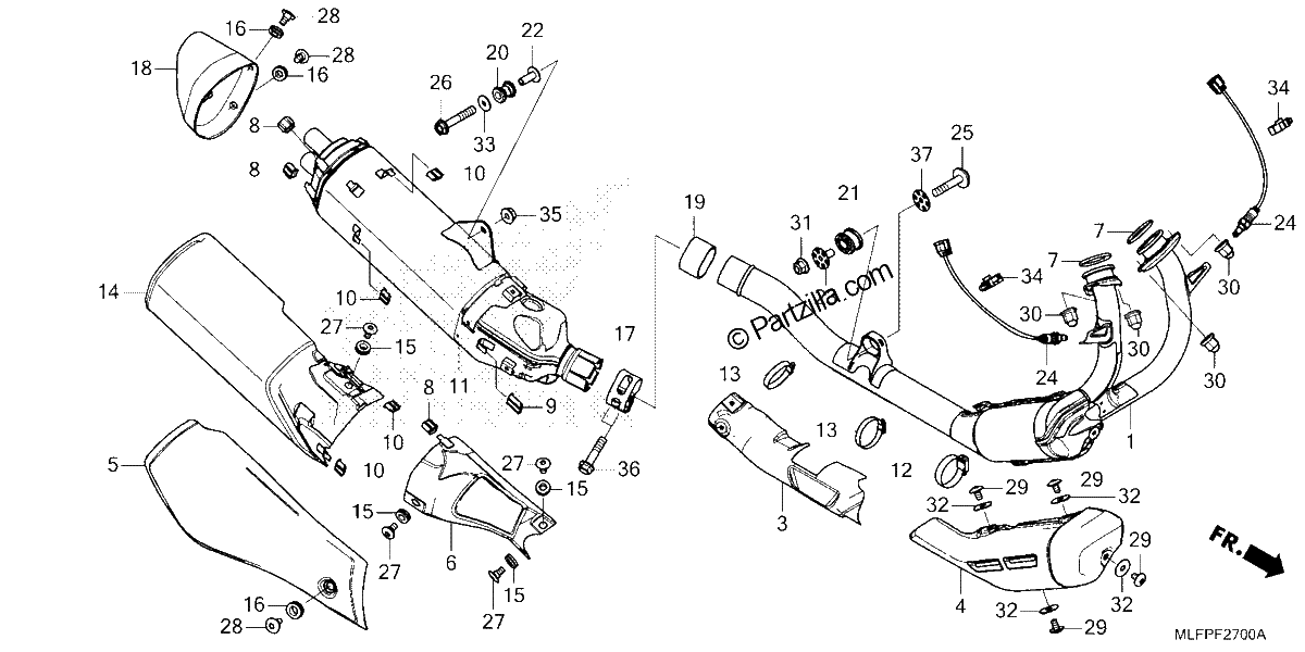Diagrama de EXHAUST MUFFLER